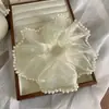 Anillo para el cabello estilo coreano Nuevo Anillo para el cabello de intestino grueso Tamaño grande Cuerda para el cabello Banda de goma de sentido avanzado Malla de alto valor de color Anillo para el cabello de perla