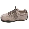 Sapatos Forrest Gump de sola grossa femininos couro macio retrô tênis de treino alemão esportivo casual feminino 2026 Outono novos sapatos de sola única femininos