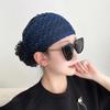 Popular sombrero fino de verano para mujer, casual, tipo gorra, moderno, combina con todo, con costuras, con flores en la parte trasera, se puede usar en las cuatro estaciones.