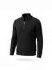 Suéter de Punto con Media Cremallera para Hombre Otoño e Invierno Tejido de Canalé Vertical Capa Base de Cuello Alto para Hombre Top Casual