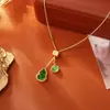 Novo Colar de Cabide Duplo Fulu Estilo Chinês Moda de Alta Qualidade Tendência Nacional Elegante Corrente para Clavícula Sorte