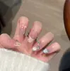 Hilo de Estrella de Luz Suave Hecho a Mano Puro Uñas Postizas Ojo de Gato Estilo Francés Gama Alta Blanqueamiento Pegatinas para Uñas Arte de Uñas Piezas para Uñas Producto Terminado