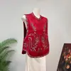 Novo Colete Jacquard Bordado Estilo Étnico de Luxo Leve Chinês Gola Alta Solto Generoso Chegada Nova Outono 2026 Colete Xale