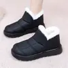 Nuevas Pantuflas de Algodón Calientes de Invierno para Interiores y Exteriores Hogar Cuero Invierno Suela Gruesa Forradas de Felpa Antideslizantes Impermeables Zapatos de Algodón Botas de Nieve