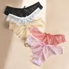 Lencería Sexy Exportación Transfronteriza Encaje Suave Algodón Entrepierna Tentación Sexy Braguitas de Encaje Pantalones T de Mujer Estilo Encaje Estampado