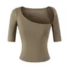 Camiseta Asimétrica de Tencel de un Solo Hombro Estilo Chica Caliente para Mujer, Verano Sexy Estilo Puro Deseo, Top Morado de Manga Corta