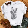 Camiseta Blanca de Manga Corta para Mujer con Estampado de Perro Lindo Estilo Harajuku Y2K Verano Transfronterizo Aliexpress Imagen