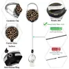 Lanyard Retráctil de Poliéster de Fácil Extracción Más Vendido de Amazon con Clip Giratorio y Portatarjeta de Identificación con Estampado de Leopardo Marrón Doble Cara con Protección UV