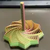 Torre de Rábano Impresa en 3D Descompresión para la Punta del Dedo para Niños Inquietos Educativo con Asa Ilusión Óptica Espiral Juguete de Estrella de Escritorio