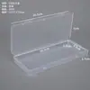 Caja rectangular transparente de plástico PP, caja de embalaje para artículos pequeños, organizador de cuentas, caja de almacenamiento de joyería, caja de almacenamiento de ferretería