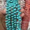 Pulsera tejida a mano con cuentas naturales, agujero horizontal, redonda, gota de agua, con cuentas de jade y cristal, accesorios de joyería