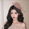 Tocado Dulce Lolita Pinza para Sombrero de Orejas de Conejo Pasador de Subcultura Gótica Accesorio para el Cabello Versátil Pinza para Sombrero de Copa de Encaje para Mujeres