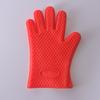 Guantes de silicona de cinco dedos de 130 g, de cinco estrellas, para microondas, cocina, limpieza, horneado, lavavajillas, guantes aislantes de goma.