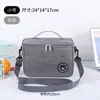 Bolsa de almuerzo aislada, bolsa de almuerzo cuadrada de papel de aluminio engrosado, bolsa de picnic de gran capacidad para oficinistas y estudiantes