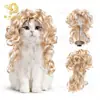 Peluca de Medusa para Mascotas Cabeza de Ola Grande, Tocado de Disfraz Estilo Retro Universal para Gatos y Cerdos, En stock para entrega inmediata