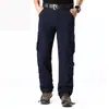 Calça Cargo Multibolsos Masculina de Algodão Respirável Casual para Uso Externo Resistente ao Desgaste Tática Tamanho Grande Calças de Comércio Exterior