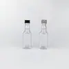 Directo de Fábrica 50ml PET cuadrado tapa de aluminio botella de condimento botella de plástico para salsa de soja vinagre botella de vino