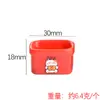 Gato de la Suerte de Año Nuevo YQT Impresión a Doble Cara Cesta Roja para Pan Juego de Comida en Miniatura Accesorios de Resina Joyería DIY Adornos Pequeños