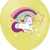 Balão tema unicórnio balão de látex de 12 polegadas rosa azul claro amarelo balão de decoração para festa de aniversário