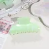 Pinza para el pelo de estilo coreano simple con diseño de mármol y degradado para recogidos en la nuca, Pinza de tiburón con encaje, Accesorio para el pelo Pinza para el pelo ovalada