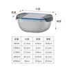 Suministrado directamente por el fabricante, caja de almacenamiento de acero inoxidable 304, ovalada portátil, caja de almacenamiento sellada de gran capacidad para refrigeradores domésticos