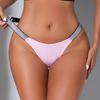 Comércio Exterior Europeu e Americano Roupa Íntima Feminina Fio Prata Multicor Tricô Sexy Tanga Transfronteiriça Feminina Tamanho Europeu Marcação Inglesa