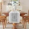 Moderno Sencillo Borla Algodón y Lino Bandera de Mesa Mantel Largo Mesa de Centro Cubre Mesa para TV Tela Casa de Huéspedes Toalla para Pie de Cama marrón Bandera para Té