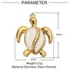 Colgante DIY de acero de titanio con ojos de elefante de palma para mujer, sol, abeja, tortuga, tornillo, joyería de acero inoxidable, collar colgante