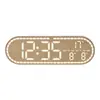 Reloj de Estilo Geométrico Simple, Reloj Decorativo para Sala de Estar y Comedor, Reloj Electrónico LED Multifuncional, Reloj de Dormitorio Gh9009