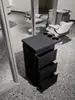 Mostrador de Herramientas para Barbería, Gabinete de Acero Inoxidable de Doble Cara para Salón de Peluquería, Almacenamiento con Cajones y Estante para Secadoras