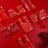 Diez mil yuanes sobre rojo de boda modificado nuevo sello de carácter Xi de boda creativo personalizado tela con bolsa roja molecular satén