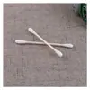 Cotonetes, Hastes de Bambu, Cotonetes Descartáveis, 7,5 cm, Pacote com 100 Cotonetes, Cotonetes de Ponta Dupla, Cotonetes de Maquiagem para Uso Doméstico Atacado