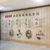 Cultura Elementar da Medicina Tradicional Chinesa Estilo Cortinas de Janela do Salão de Preservação da Saúde Cortinas de Divisória Bloqueadoras do Quarto da Clínica Cortinas de Porta do Salão de Beleza