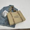 Bolsa de Lona Thailandesa Elegante 2024 Simples de Grande Capacidade Estampa de Letras Bolsa de Ombro Bolsa Tote