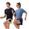 Camiseta deportiva de verano para hombre, de cuello redondo, de manga corta, reflectante, de secado rápido, holgada, transpirable, para correr y entrenar.