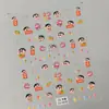 Adesivos Fofos de Unhas Crayon Shin-Chan Desenho Animado 3D Shin-Chan Lente de Celular Planejador Adesivos Relevo DIY Estilo Ca