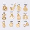Pingente banhado a ouro 18K NAFU Lótus Pulseira de coelho lótus pingente pequeno pulseira DIY contas acessórios pingente