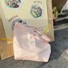 44181 Corea del Sur bolsa de lona con relieve de dibujos animados para mujer, bolso de mano de gran capacidad, bolsa de compras para el día a día