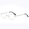 Gafas Danyang al por mayor Marco de gafas para hombre de cara pequeña con montura completa Nueva Montura de metal Marco de gafas de titanio ultraligero de memoria