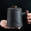 2026 Novo Modelo de Xícara de Chá de Cerâmica com Filtro Separador de Chá e Água, Caneca Pessoal de Escritório de Alto Padrão para Preparar Chá