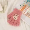 Guantes Infantiles Estilo Coreano 2025 para Otoño e Invierno, Lindo Diseño de Dibujos Animados para Niños y Niñas, Guantes de Cinco Dedos Cálidos y a Prueba de Frío para Bebés