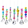 Coração Borboleta Colorido Macaron Flor Formato Contas Pingente de Cristal Decoração Atmosfera de Jardim Pingente de Lâmpada de Cristal Abastecimento Transfronteiriço