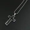 Collar Cruz de Espinas negro diseño de nicho de alta calidad cadena de suéter neutra colgante de aleación hip hop accesorios para mujer