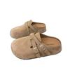 Sapatos Casuais Femininos Estilo Birkenstock 2025 Nova Coleção Primavera/Verão, de Calçar, Fechados na Ponta, Meio-Mules com Aumento Interno de Altura de 2.5cm para Uso ao Ar Livre
