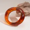 Pulsera geométrica redonda irregular de resina con degradado europeo y americano, pulsera simple de moda transfronteriza, joyería de nicho de alta gama para mujer