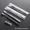 Set de Artículos de Tocador Desechables para Hotel Serie Gris y Blanco Cepillo de Dientes de Cerdas Suaves Cepillo de Dientes con Pasta de Dientes
