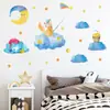 Br0994E Desenho Animado Nuvens Azuis Raposa Fofa Adesivos de Parede Autoadesivos Decoração de Parede de Fundo para Quarto Infantil