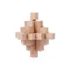 4.5cm Bloqueo Popular Madera de Haya Clásico Adulto Cerradura Kongming Estudiante Enseñanza Cerradura Luban Juguete Educativo Tradicional