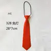 Venta al por mayor de fábrica, corbata pequeña de color sólido, corta, para mujeres y niños, bonita, decorativa, informal, accesorios de uniforme, jersey