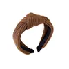 Faixa de Cabelo Simples de Cor Sólida Lã Tricotada Versátil Estilo Ins para Lavar o Rosto Maquiagem Acessório de Cabelo para Coque Alto